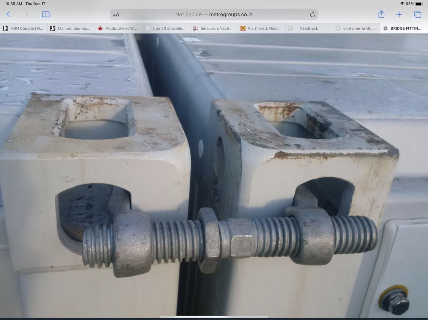 Bridge connector pontet connexion conteneurs